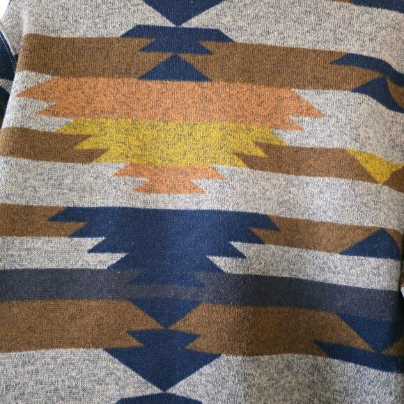 Junk Food Clothing Los Angeles Aztec Southwestern Cardigan Mens Size L Brown - Picture 9 of 11